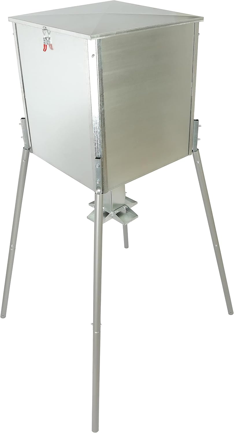 450LB Capacity Big Game Gravity Deer Feeder Galvanized Steel Hunting w/o Foot Kit LYOM-008