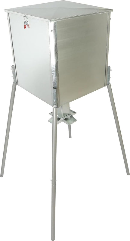 HECASA 450LB Capacity Big Game Gravity Deer Feeder Galvanized Steel Hunting w/o Foot Kit LYOM-008