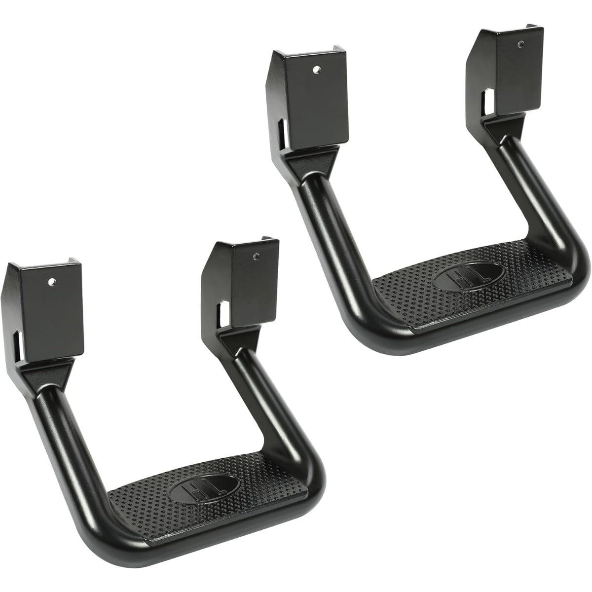 Side Step Compatible with 1967-2020 Chevrolet Toyota Ford Dodge Jeep GMC Nissan Mazda Aluminum 2 Pcs Side Step for Pickups & Trucks Black