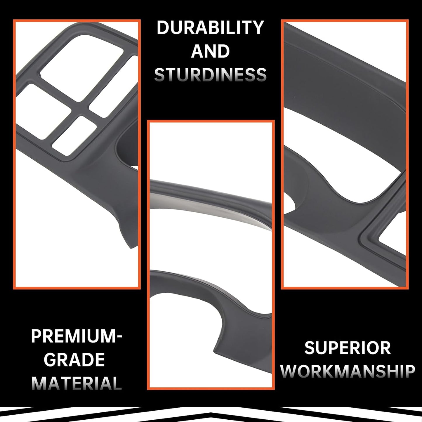 Double DIN Dash Bezel Cover Kit Compatible With 1999-2002 GM Full-Size Trucks SUV's Chevy Silverado Sierra Car Stereo Radio Replacement for 15731974 15772850 Matte Black LYAP-371