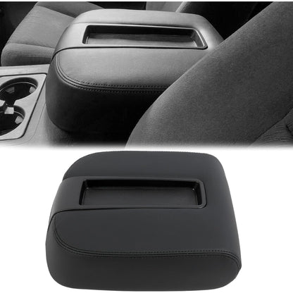 Center Console Armrest Lid Compatible with 2007-2014 Chevy Avalanche Silverado Suburban Tahoe Yukon Sierra Black W/Latch Replacement for 15217111, 15941534, 19328718
