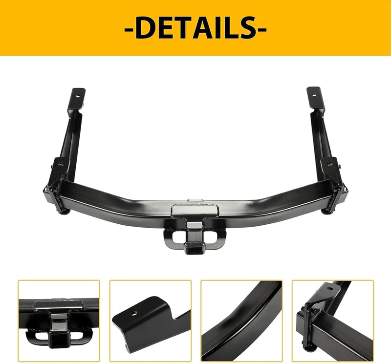 Class 5 Trailer Tow Hitch W/2-Inch Receiver Compatible with Chevrolet Silverado GMC Sierra 2500HD 3500HD 2001-2010 Replacement for 41944 LYAM-451S