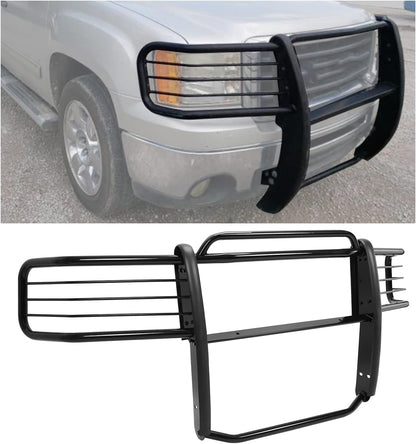 Brush Guard Compatible with 2007-2013 Chevy Silverado/GMC Sierra 1500 New Body Style (Not for 2500 HD Models) Powder Coated Bumper Grille Protection LYAM-194-1S