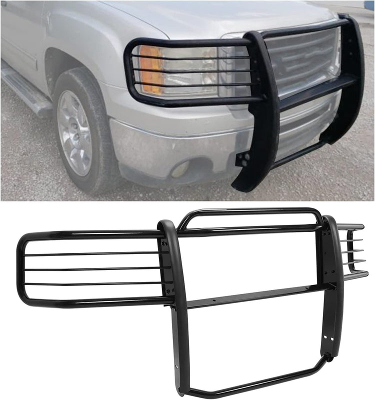 HECASA Brush Guard Compatible with 2007-2013 Chevy Silverado/GMC Sierra 1500 New Body Style (Not for 2500 HD Models) Powder Coated Bumper Grille Protection LYAM-194-1S