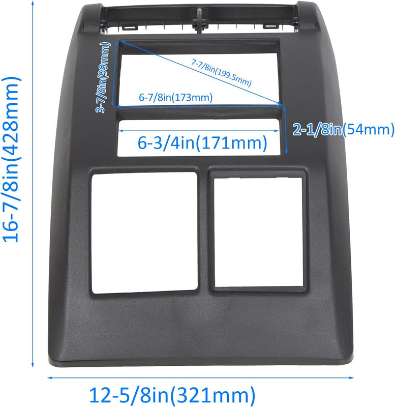 HECASA Double Din Dash Kit Compatible with 1997-2002 Jeep Wrangler TJ Radio Stereo Dash Bezel Install Kit LYAP-373