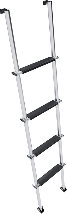 60inches Bunk Ladder Compatible with RV W/Hook and Rubber Foot Pads Aluminum Anti-Slip Bunk Bed Dorm Loft Home Appartments Ladder Lightweight and Sturdy Design for Safe Climbing 450LBS LYOM-046S