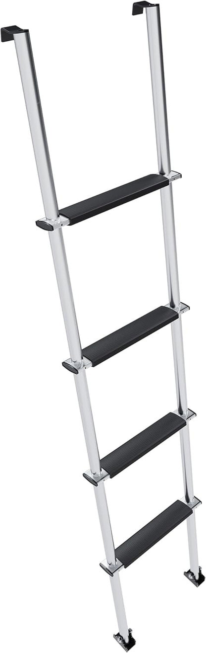 60inches Bunk Ladder Compatible with RV W/Hook and Rubber Foot Pads Aluminum Anti-Slip Bunk Bed Dorm Loft Home Appartments Ladder Lightweight and Sturdy Design for Safe Climbing 450LBS LYOM-046S