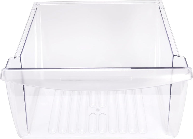 HECASA 240351207 Crisper Pan Drawer (Bottom) Compatible with Frigidaire Refrigerator AP2115971, 240351203, 240351206, 240351209 Freezer Door Shelf Bin Replacement Only (Clear) LYOP-109