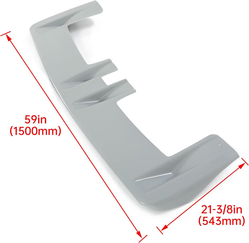 HECASA Cab Sun Visor Compatible with 1999-2016 Ford F-250 F-350 F-450 F-550 Super Duty ABS Plastic Gray LYAP-X1010