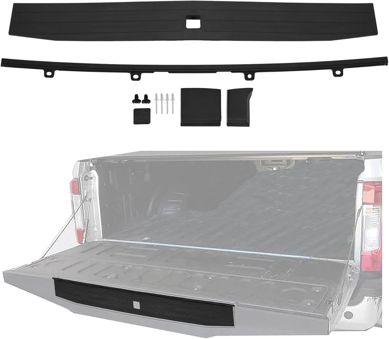 KUAFU Tailgate Molding Top Trim Cap Cover Compatible with 2017-2022 Ford F250 F350 Super Duty Flex Step Replacement for HC3Z-9940602-A FO1904134 Rear Center Piece LYAP-555S