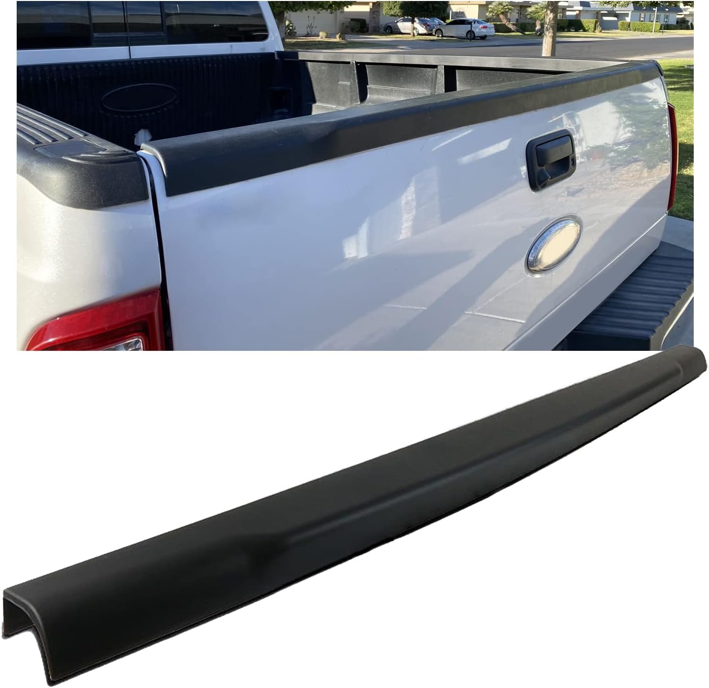 Tailgate Cover Molding Top Upper Protector Cap For 2008 2009 2010 2011 2012 2013 2014 2015 2016 Ford Super Duty F250 F350 F450 LYAP-228