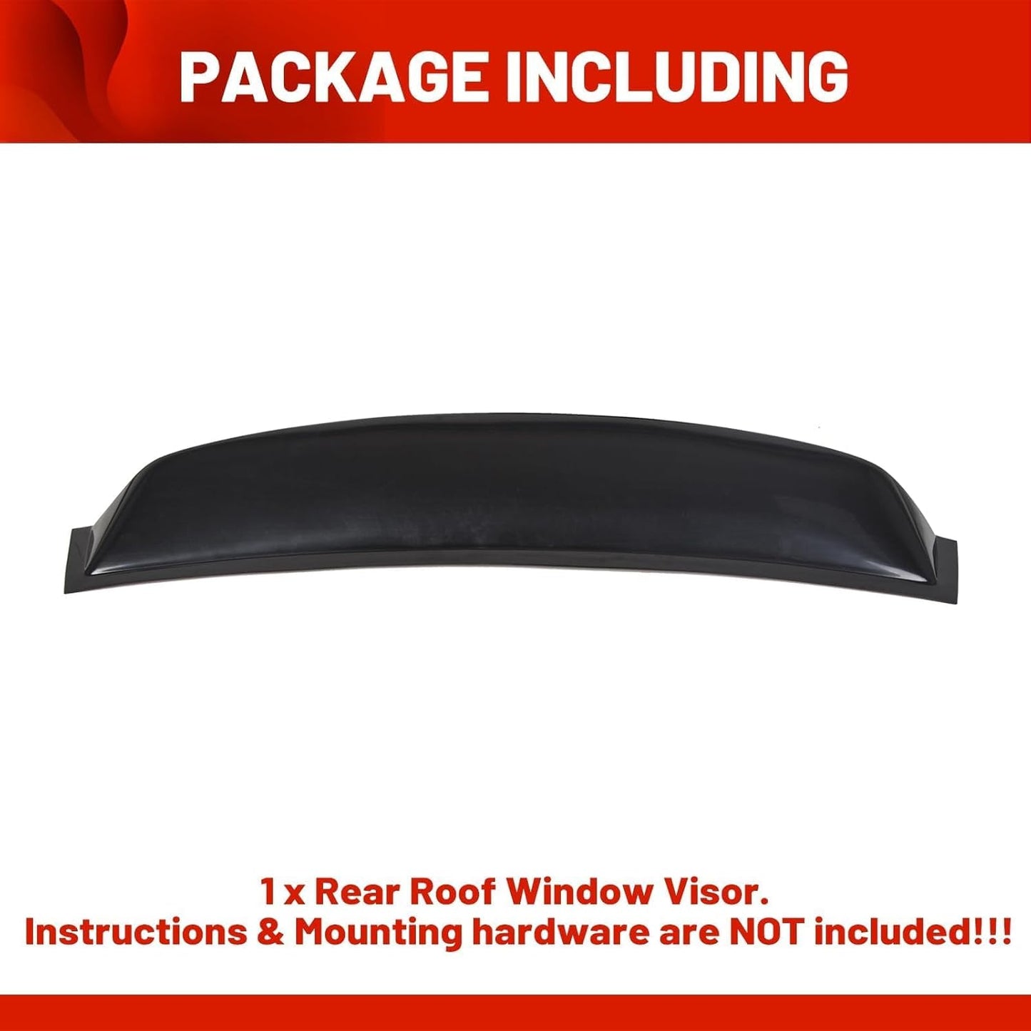 Roof Spoiler Compatible with 2006-2015 Honda Civic 4DR Sedan, Window Deflector Black Rear Visor Vent Wing, ABS Guards Shade LYAP-471