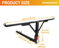 Load image into Gallery viewer, ECOTRIC Truck Bed Hitch Extender 2 in 1 Design Foldable Extension Pick Up Rack Canoe Boat Kayak Lumber w/Flag LYOM-041
