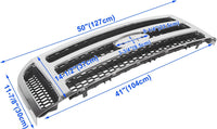 Load image into Gallery viewer, HECASA Front Grille Compatible with 1999-2004 Ford Super Duty F-250 F-350 Excursion (New Front Chrome Grille) 2006 Style W/Detachable Mesh Insert LYAP-006F
