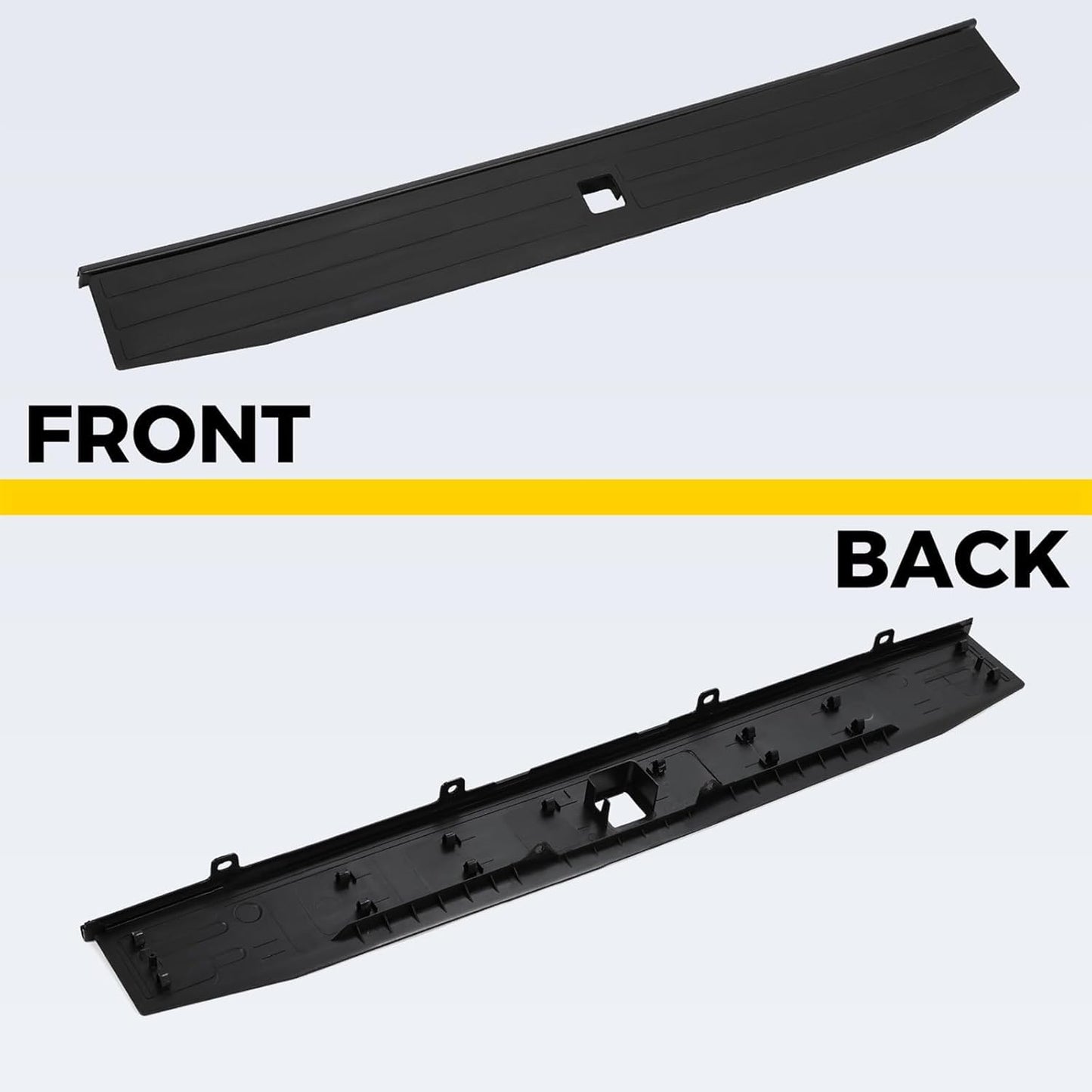 Tailgate Molding Top Trim Cap Cover Compatible with 2017-2022 Ford F250 F350 Super Duty Flex Step Replacement for HC3Z-9940602-A FO1904134 Rear Center Piece LYAP-555S