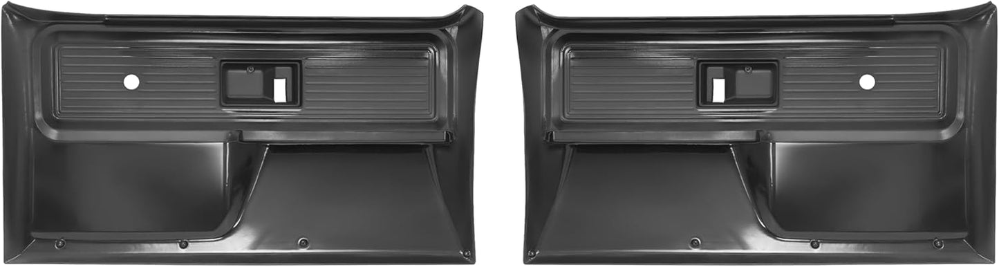 Front Door Panels Compatible with 1977-1980 Chevrolet Chevy GMC Truck Inner Trim Panel Black Pair LYAP-X1211