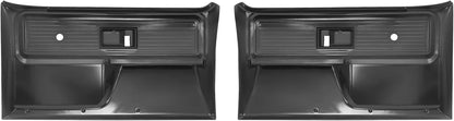 Front Door Panels Compatible with 1977-1980 Chevrolet Chevy GMC Truck Inner Trim Panel Black Pair LYAP-X1211