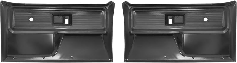 HECASA Front Door Panels Compatible with 1977-1980 Chevrolet Chevy GMC Truck Inner Trim Panel Black Pair LYAP-X1211