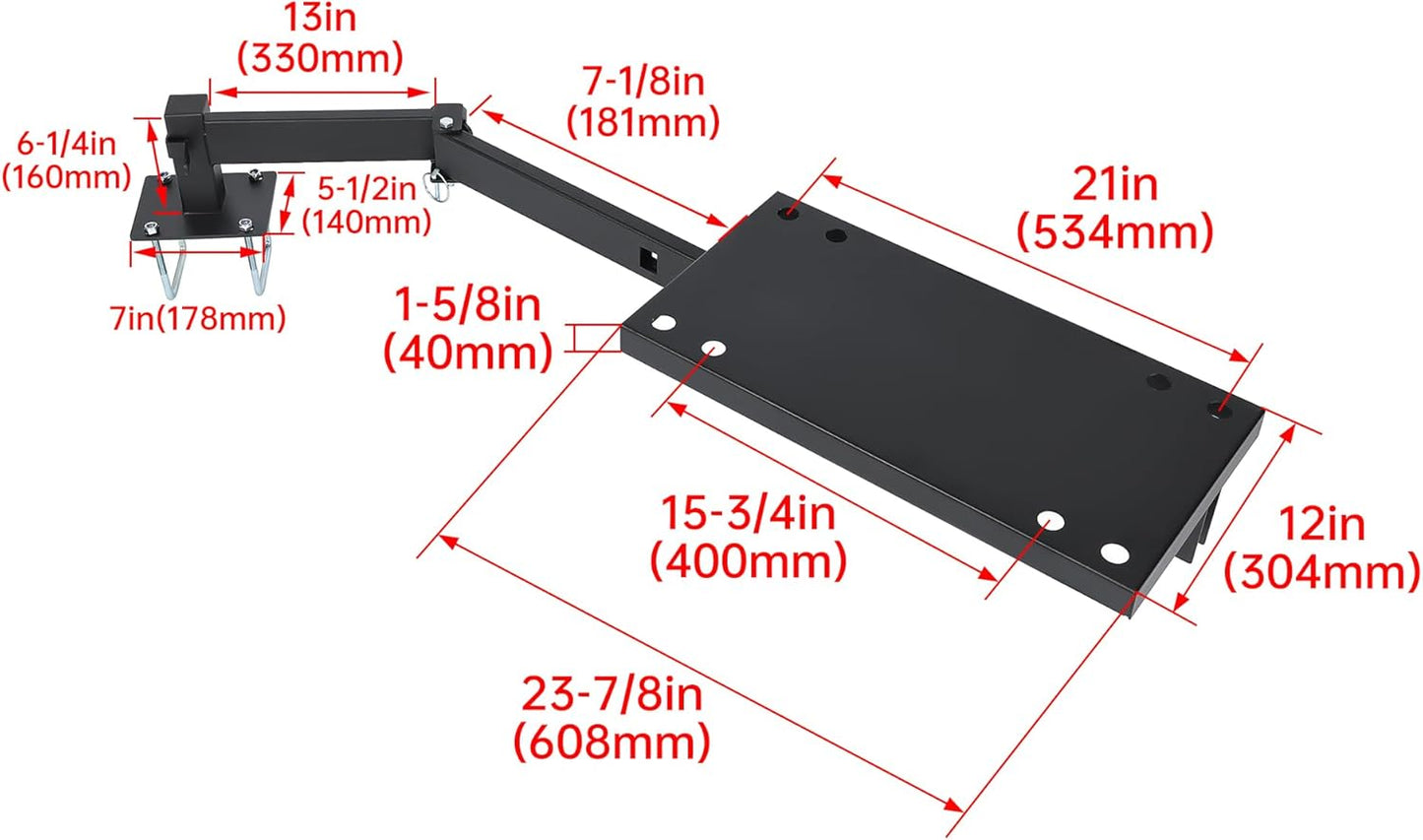 RV Griddle N Stow Universal Bumper Grill Mount for RVs Campers Trailers Grilling Tailgating 4inches Bumper Mounted LYOM-249T