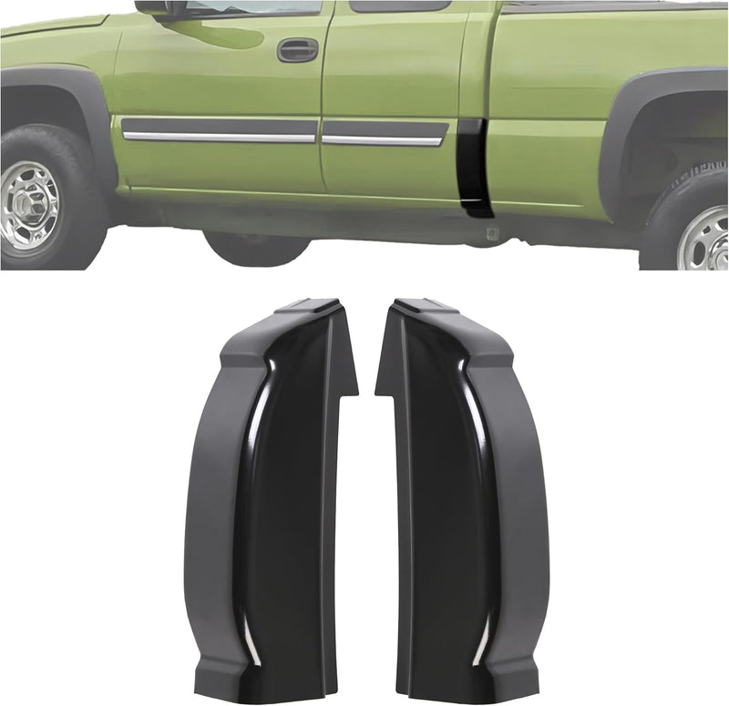 ECOTRIC Pair Cab Corners Compatible with 1999-2007 Chevy Silverado GMC Sierra 4 Dr Crew Cab LH & RH LYAM-270-2