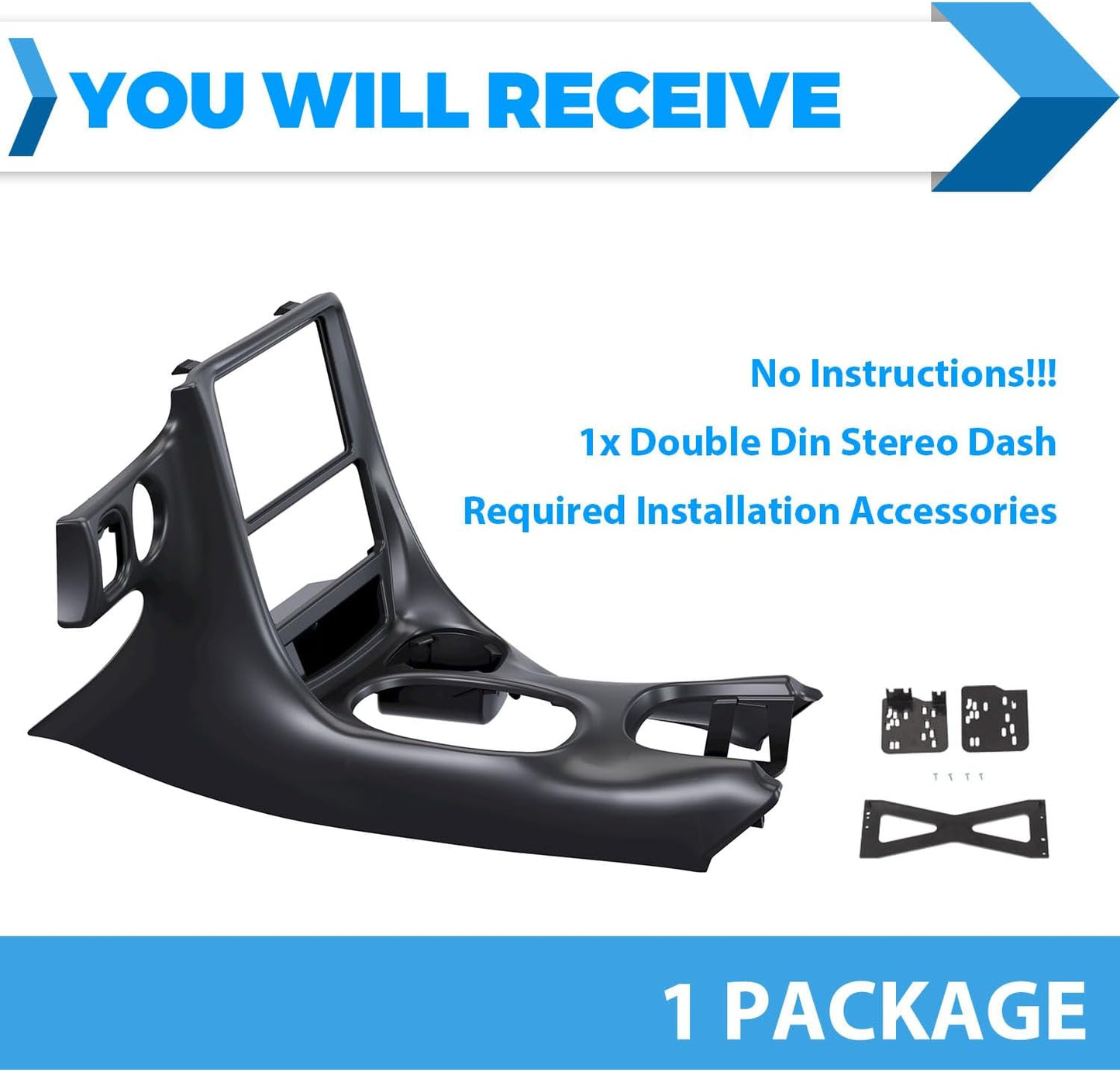 Double Din Stereo Dash Installation Compatible with 1997-2004 Chevrolet Corvette C5 Replacement for 10407815 LYAP-310S