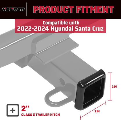 Class 3 Trailer Hitch Compatible with 2022-2024 Hyundai Santa Cruz Trailer Tow Hitch 2 Inch Receiver LYAM-X1064