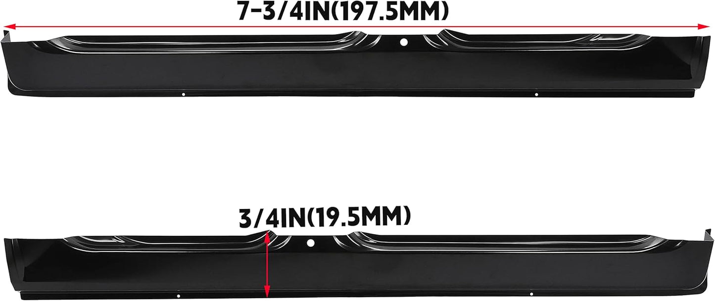 Outer Rocker Panel Compatible with 2002-2009 Dodge Ram 1500 2500 3500 4Dr Quad Cab Pickup Driver & Passenger Side LYAM-113-A