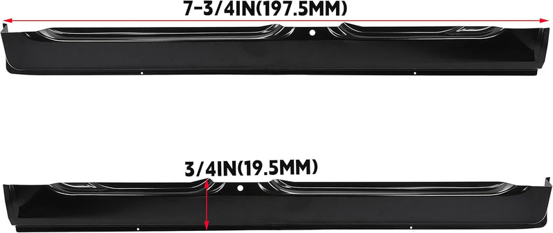KUAFU Outer Rocker Panel Compatible with 2002-2009 Dodge Ram 1500 2500 3500 4Dr Quad Cab Pickup Driver & Passenger Side LYAM-113-A