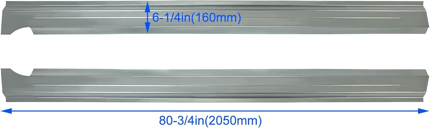 Slip-on Rocker Panels Compatible with 2009-2018 Dodge Ram 1500 2500 3500 Crew Cab 4 Door Pickup Truck Rear Doors Driver & Passenger Side LYAM-175