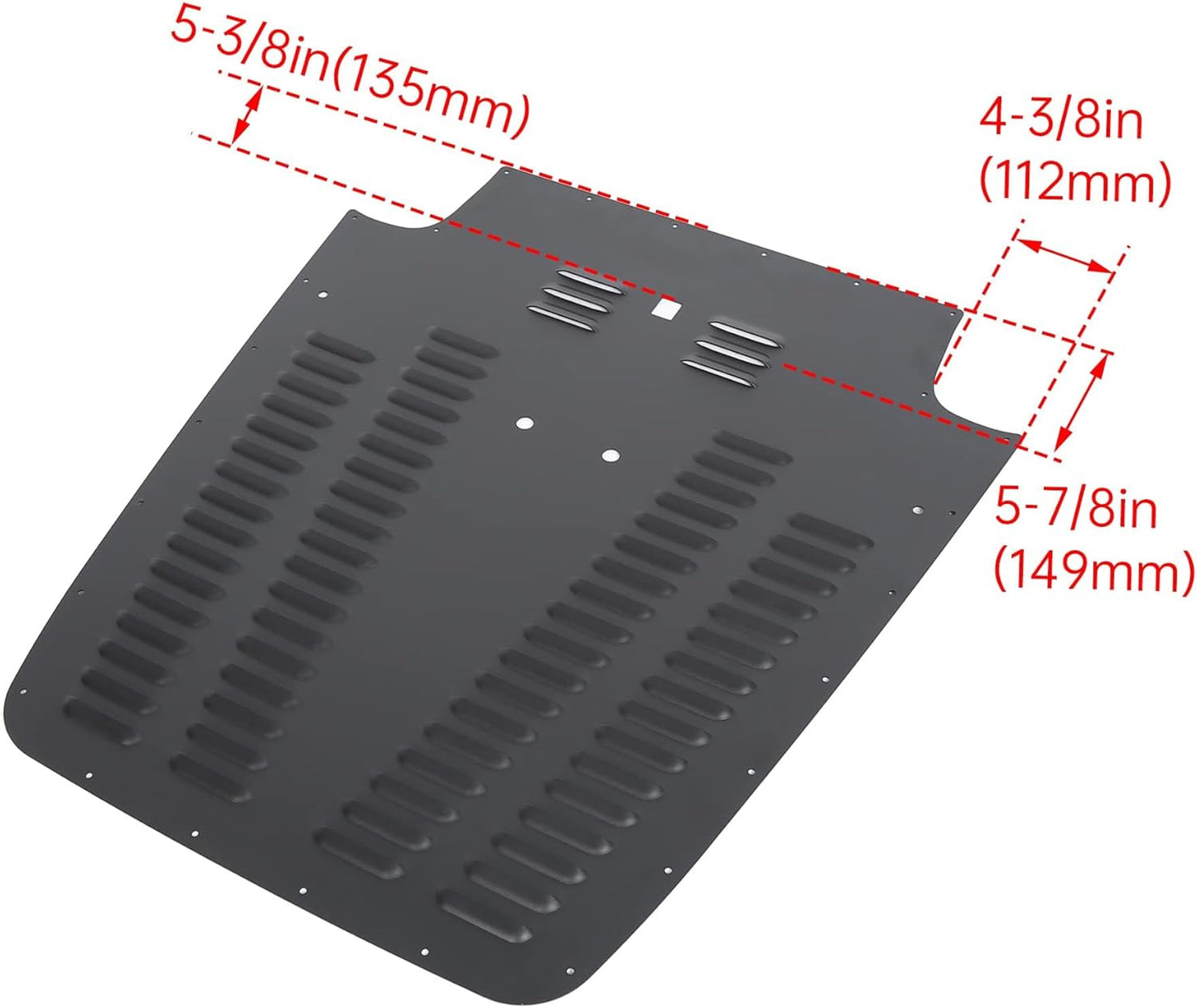 Aluminum Alloy Vented Hood Louver Kit Compatible with Jeep Wrangler TJ/LJ 2003-2006 LYAM-307S