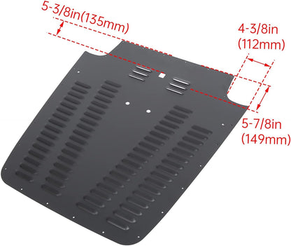 Aluminum Alloy Vented Hood Louver Kit Compatible with Jeep Wrangler TJ/LJ 2003-2006 LYAM-307S
