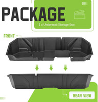 Load image into Gallery viewer, HECASA Under Seat Storage Box Compatible with 2019-2025 Chevy Chevrolet Silverado GMC Sierra 1500 2500 3500 HD Double &amp; Crew Cab Black Plastic Underseat Storage LYAP-095S-2
