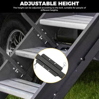 Load image into Gallery viewer, KUAFU RV Handrail Compatible with Any Generation 3 Triple Or Quad Solid Step for 5th Wheel Rvs Travel Trailers Steel 3 or 4 Step LYOM-072
