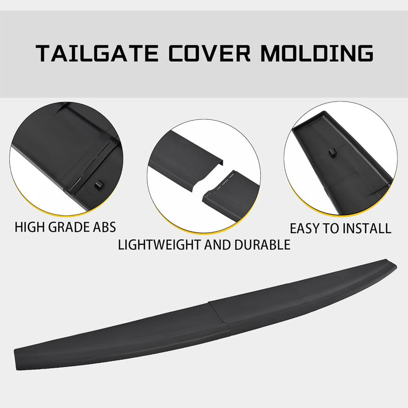 Tailgate Spoiler Molding Cap Compatible with 2009-2019 Ram 1500 2500 3500 Classic Top Protector Cover Lip Replace for CH1909100 55372052AH LYAP-236S