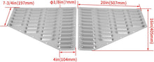 Aluminum Louver Hood Vent Compatible with 1984-2001 Jeep XJ Cherokee/ 1986-1992 Jeep Comanche Cooling Panels Pair Kit Bolt On LYAM-453