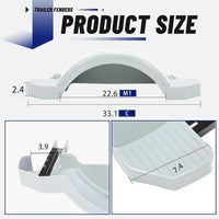 Load image into Gallery viewer, Pair Axle Trailers Fenders 12inches Wheels Tires Skirt Boat Molded 300lbs (Set of 2) Painted Grey LYAP-273S
