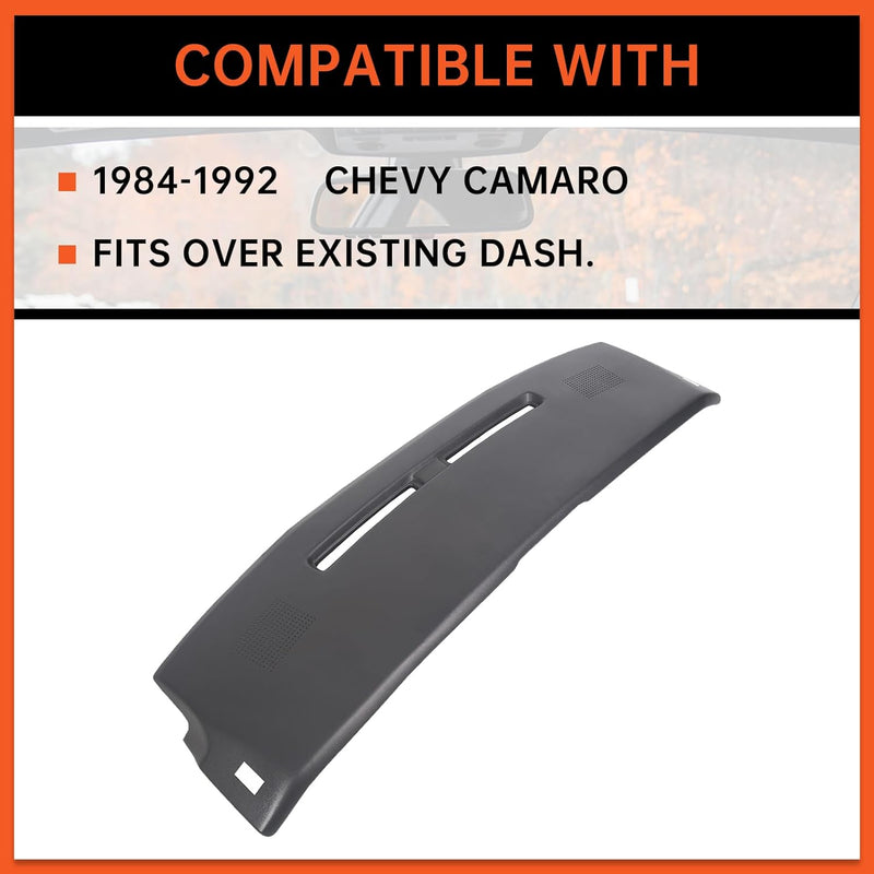 Dashboard Cover Cap Compatible with 1984-1992 Chevy Camaro Replacement Shell Bezel Dash Pad Overlay Cover LYAP-367S