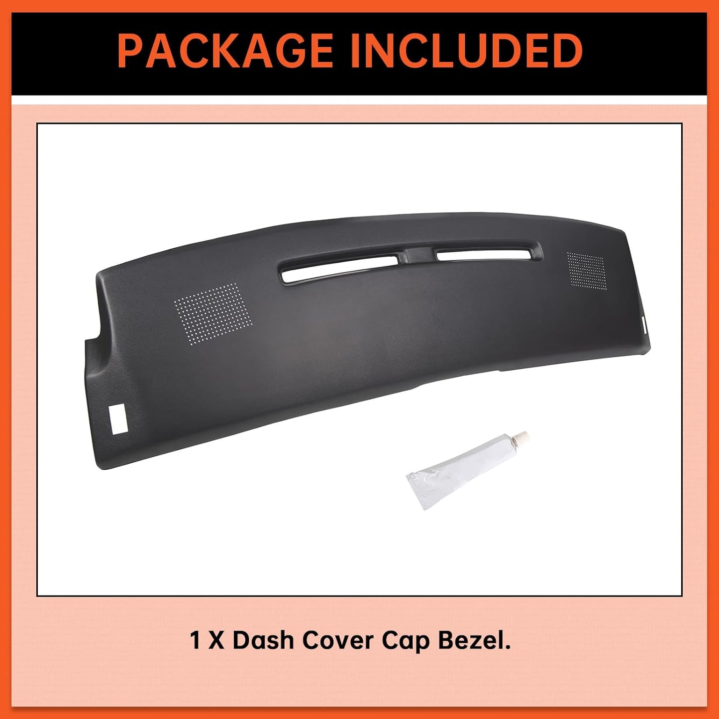 Dashboard Cover Cap Compatible with 1984-1992 Chevy Camaro Replacement Shell Bezel Dash Pad Overlay Cover LYAP-367S
