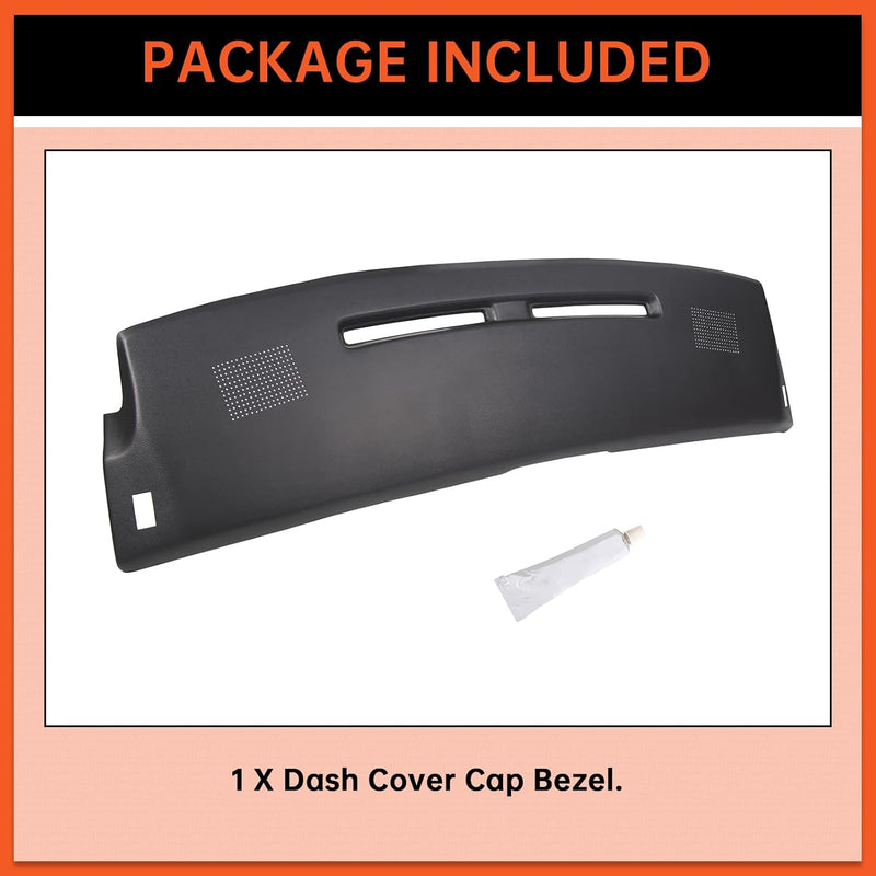 Dashboard Cover Cap Compatible with 1984-1992 Chevy Camaro Replacement Shell Bezel Dash Pad Overlay Cover LYAP-367S