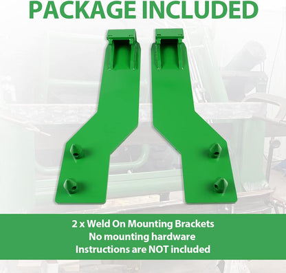 Tractor Loader Quick Tach Weld On Mounting Brackets Compatible with John Deere Tractor Loaders LYJD-008