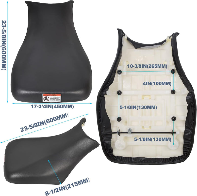 ATV Complete Seat Compatible with 2005-2011 Honda Foreman 500 TRX500 2005-2014 Honda Foreman Rubicon 500 TRX 500 Replacement for 77100-HN2-B70ZA Black LYCP-104