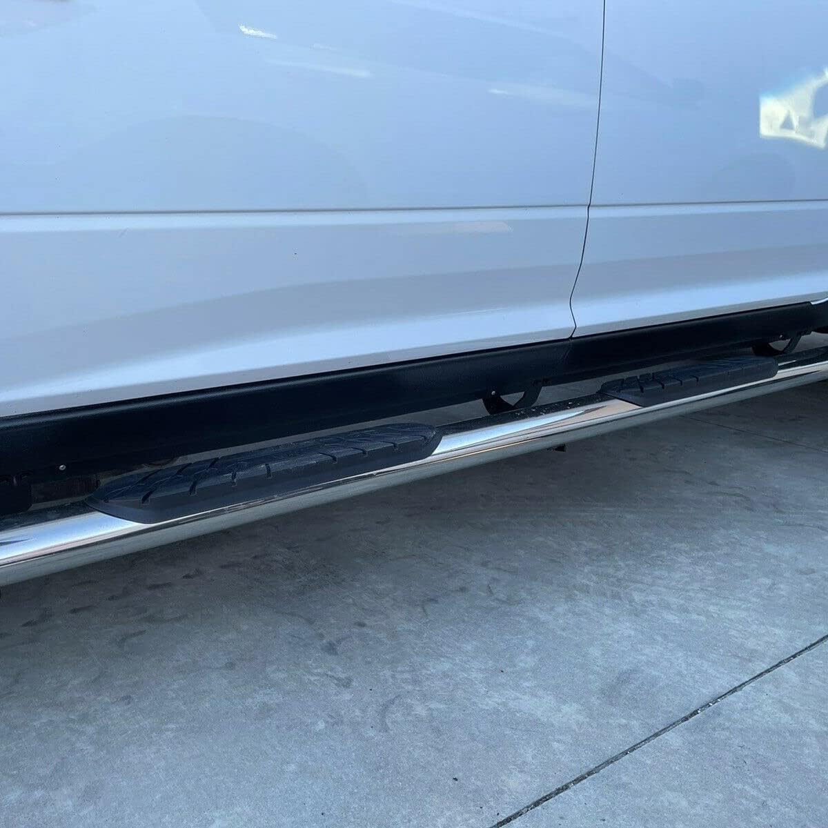 Rocker Panel Cover Guard Compatible with 2009-2018 Dodge Ram Crew Cab Molding Trim Matte Black Textured Finish Replace for 14064 LYAP-255