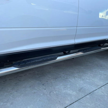 Rocker Panel Cover Guard Compatible with 2009-2018 Dodge Ram Crew Cab Molding Trim Matte Black Textured Finish Replace for 14064 LYAP-255