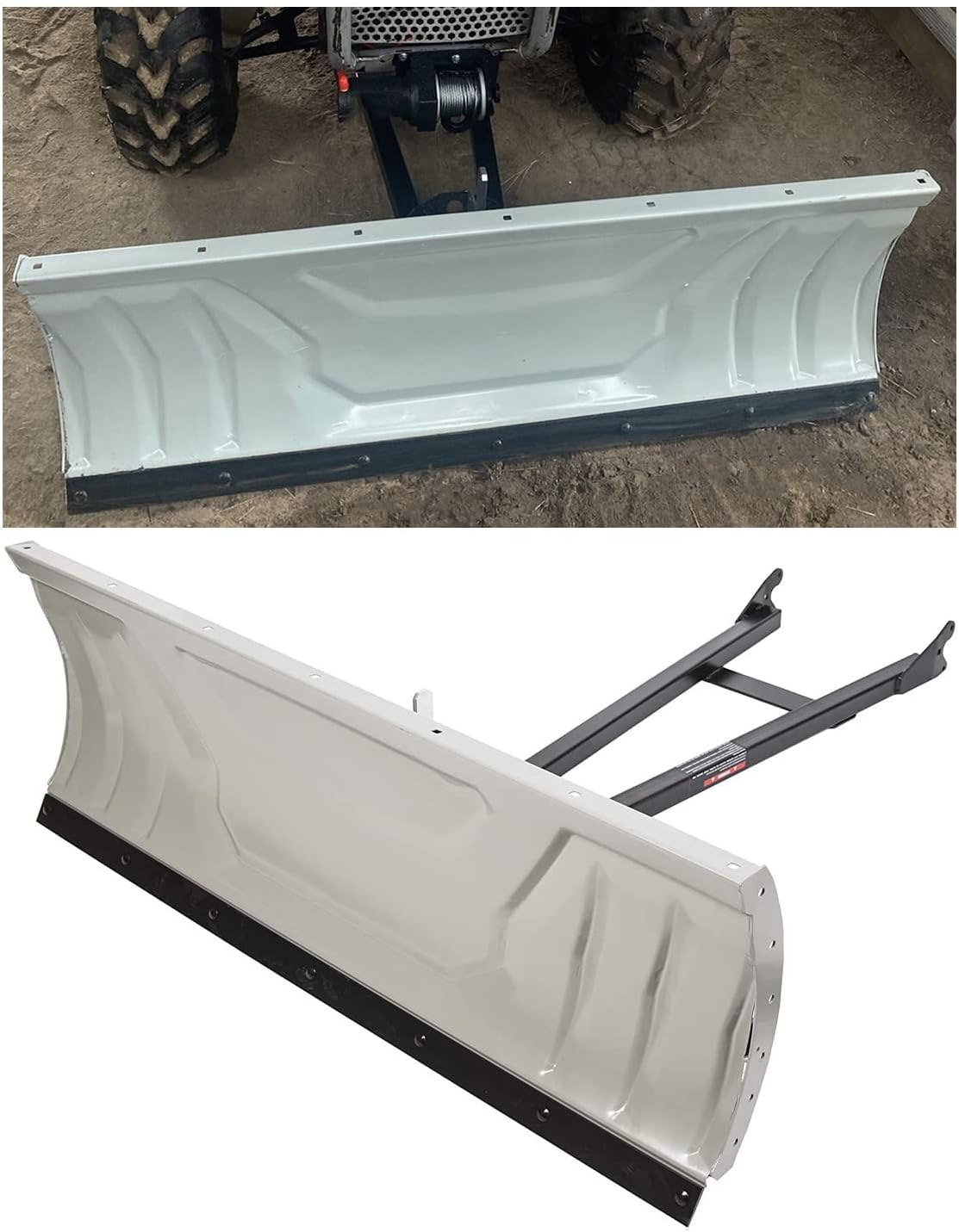 Snow Plow Blade Universal Kit Steel Adjustable 48inches Complete Universal Kit Package Compatible with ATV Honda Kawasaki Polaris Aeon Crossland Arctic-Cat Alterra (You Will get 2 Packages) LYOM-045A+LYOM-045B