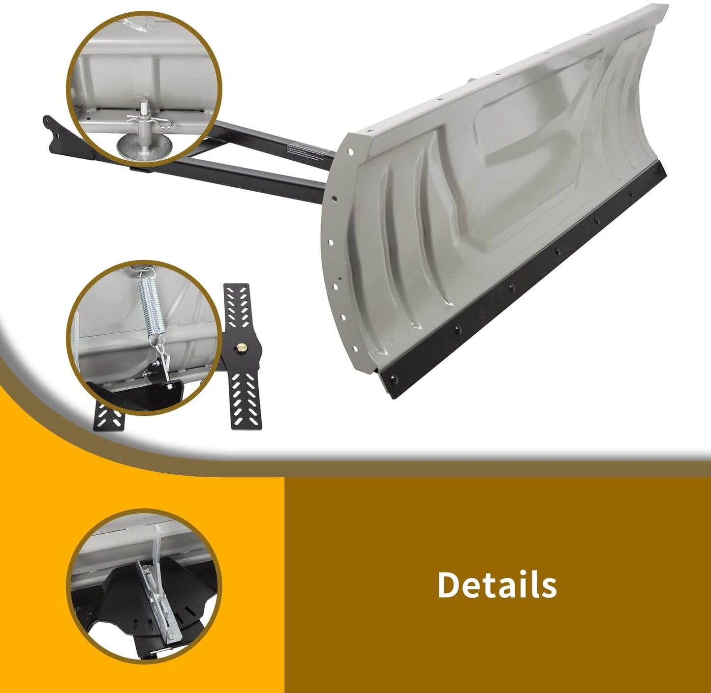 Snow Plow Blade Universal Kit Steel Adjustable 48inches Complete Universal Kit Package Compatible with ATV Honda Kawasaki Polaris Aeon Crossland Arctic-Cat Alterra (You Will get 2 Packages) LYOM-045A+LYOM-045B