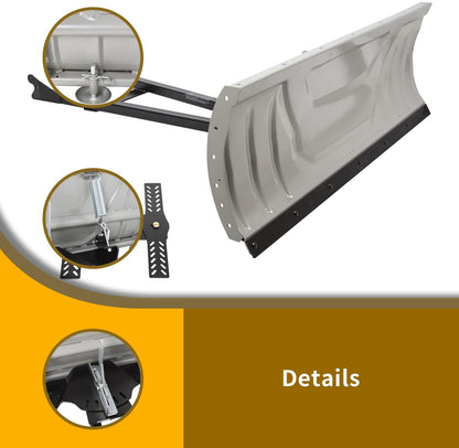 Snow Plow Blade Universal Kit Steel Adjustable 48inches Complete Universal Kit Package Compatible with ATV Honda Kawasaki Polaris Aeon Crossland Arctic-Cat Alterra (You Will get 2 Packages) LYOM-045A+LYOM-045B