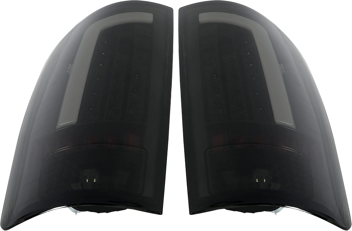Kojem Tail Light LED Compatible with 2002-2006 Dodge Ram 1500/2003-2006 Dodge Ram 2500 3500 LED Tube Bar Brake Turn Signal Lamp Taillight LH RH Pair(Smoke Lens & Black Housing)