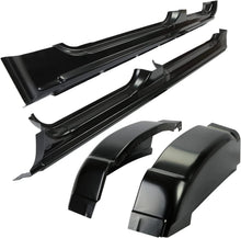 Outer Rocker Panels & Cab Corners Compatible with 1999-2007 Chevy GMC Silverado Pickup 4 Door Crew Cab Pair Replacement (3 Packages) LYAM-112A-L+LYAM-112A-R+LYAM-270-2