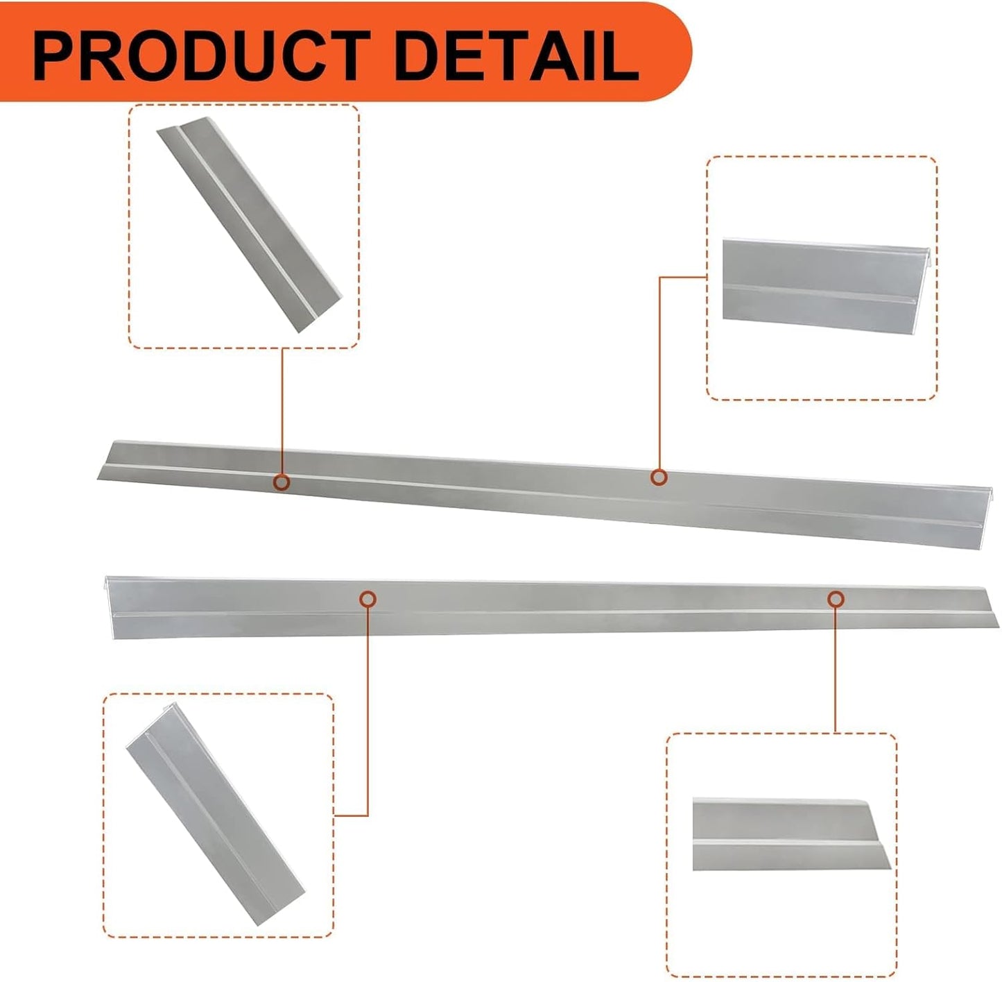 Slip On Rocker Panels Compatible with 1999-2007 Chevy Silverado GMC Sierra 4 Door Crew Cab Replacement LYAM-270-1