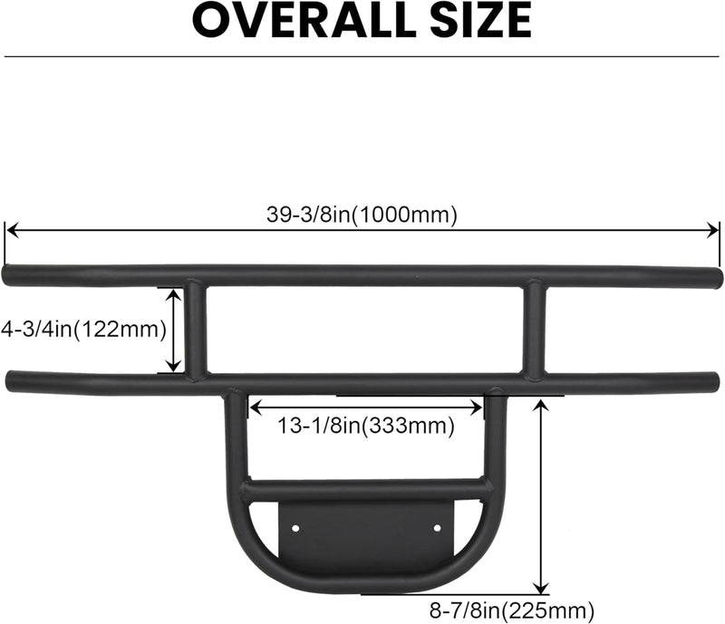 Front Brush Guard Tubular Bumper Compatible with 1981-Up Club Car DS Models, Gas & Electric Club Car Precedent Front Brush LYMM-057